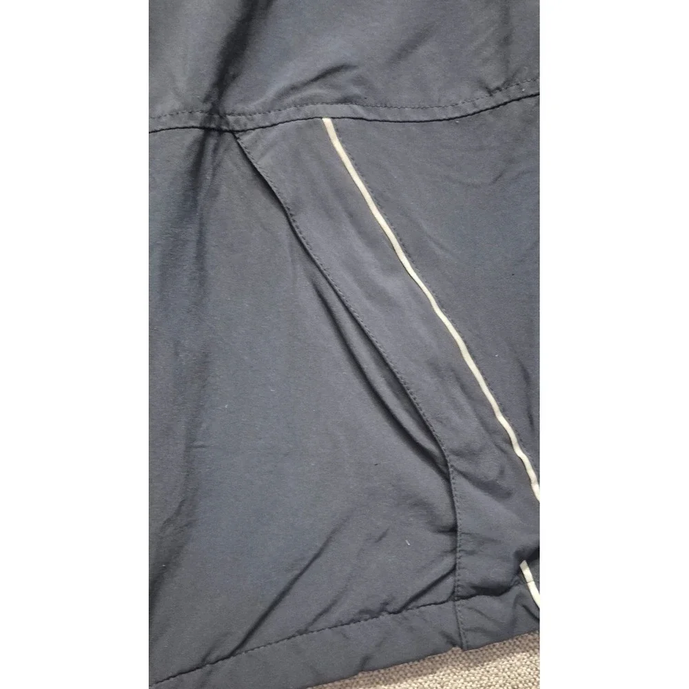 US Navy Running Jacket blue zip reflective windbreaker Med. USA water resistance